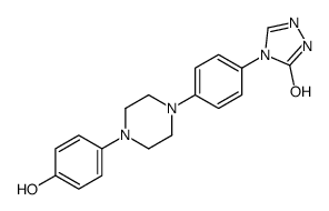 2,4-Dihydro-4-[4-[4-(4-hydroxyphenyl)-1-piperazinyl]phenyl]- Structure