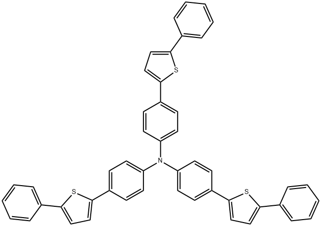 Tris[4-(5-phenylthiophen-2-yl)phenyl]amine Structure