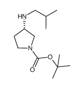 1,1-dimethylethyl (3S)-3-(2-methylpropylamino)pyrrolidine-1-carboxylate结构式