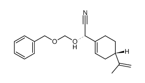 (4S)-7-[(benzyloxy)methoxy]-p-mentha-1,8-diene-7-carbonitrile结构式