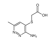 2-(3-amino-6-methylpyridazin-4-yl)sulfanylacetic acid Structure