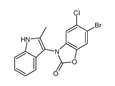 6-bromo-5-chloro-3-(2-methyl-1H-indol-3-yl)-1,3-benzoxazol-2-one Structure