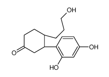 (3R,4R)-3-(2,4-dihydroxyphenyl)-4-(3-hydroxypropyl)cyclohexan-1-one结构式