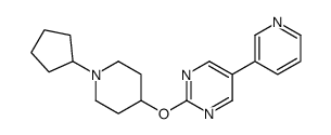 2-(1-cyclopentylpiperidin-4-yl)oxy-5-pyridin-3-ylpyrimidine Structure