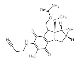 Propanenitrile, 3-[[8-[[(aminocarbonyl)oxy]methyl]-1,1a,2,4,7,8,8a, 8b-octahydro-8a-methoxy-5-methyl-4,7-dioxoazirino[2,3:3, 4]pyrrolo[1,2-a]indol-6-yl]amino]-, [1aR-(1a.alpha.,8.beta., 8a.alpha.,8b.a结构式