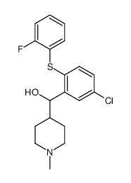 5-Chloro-2-(2-fluorophenylthio)-α-(1-methyl-4-piperidyl)benzyl alcohol结构式