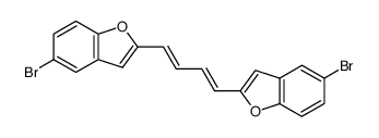 5,5'-Dibrom-2,2'-(1,3-butadienylen)di-1-benzofuran结构式