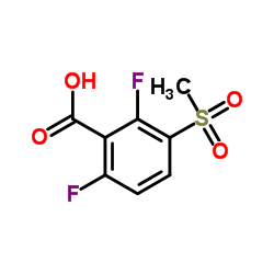 2,6-Difluoro-3-(methylsulfonyl)benzoic acid结构式