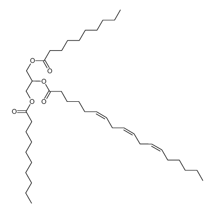 glycerol 1,3-didecanoate 2-octadecatri(6-Z, 9-Z, 12-Z)enoate结构式