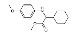 ethyl (R)-N-(p-methoxyphenyl)-cyclohexylglycinate结构式