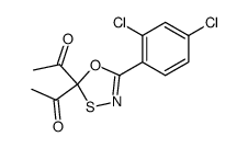 1,1'-(5-(2,4-dichlorophenyl)-1,3,4-oxathiazole-2,2-diyl)bis(ethan-1-one) Structure