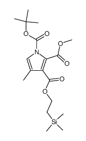 1-(tert-butyl) 2-methyl 3-(2-(trimethylsilyl)ethyl) 4-methyl-1H-pyrrole-1,2,3-tricarboxylate Structure
