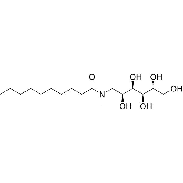 1-[Decanoyl(methyl)amino]-1-deoxy-D-glucitol structure