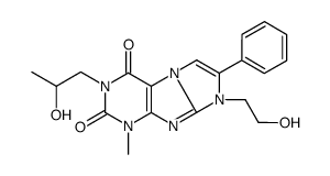 6-(2-hydroxyethyl)-2-(2-hydroxypropyl)-4-methyl-7-phenylpurino[7,8-a]imidazole-1,3-dione Structure