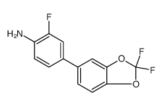 Benzenamine, 4-(2,2-difluoro-1,3-benzodioxol-5-yl)-2-fluoro结构式