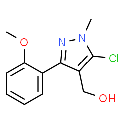 5-CHLORO-3-(2-METHOXYPHENYL)-1-METHYL-1H-PYRAZOLE-4-METHANOL结构式