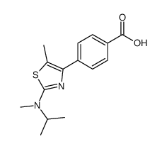 4-[5-methyl-2-[methyl(propan-2-yl)amino]-1,3-thiazol-4-yl]benzoic acid Structure