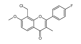 3-Methyl-7-methoxy-8-chloromethyl-4'-fluoroflavone结构式