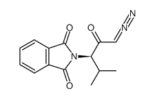 (R)-1-diazo-3-phthalimido-4-methylpentan-2-one结构式