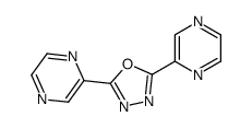 2,5-di(pyrazin-2-yl)-1,3,4-oxadiazole结构式