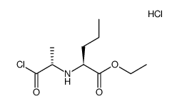 N-[1(S)-ethoxycarbonyl-1-butyl]-(S)-alanyl chloride hydrochloride Structure