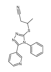 3-[(4-phenyl-5-pyridin-3-yl-1,2,4-triazol-3-yl)sulfanyl]butanenitrile结构式