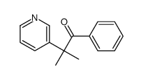 2-methyl-1-phenyl-2-(3-pyridinyl)-1-propanone结构式