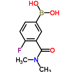 3-(Dimethylcarbamoyl)-4-fluorophenylboronic acid structure