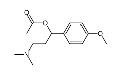 1-(dimethylamino)-3-acetoxy-3-(p-methoxyphenyl)-2-propene Structure