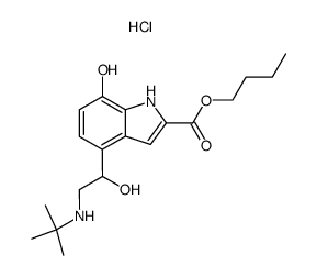 n-butyl 4-(2-tert.-butylamino-1-hydroxyethyl)-2-hydroxyindole-2-carboxylate, hydrochloride结构式