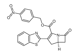 o-nitrobenzyl-2-(2-benzthiazolyl)-1-carbapen-2-em-3-carboxylate结构式