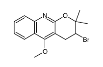 3-bromo-5-methoxy-2,2-dimethyl-3,4-dihydro-2H-pyrano[2,3-b]quinoline结构式