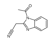 (9ci)-1-乙酰基-1H-苯并咪唑-2-乙腈结构式