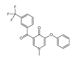 1-methyl-3-phenoxy-5-[3-(trifluoromethyl)benzoyl]pyridin-4-one结构式