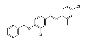(4-chloro-2-methylphenyl)-(3-chloro-4-phenylmethoxyphenyl)diazene结构式