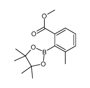 methyl 3-methyl-2-(4,4,5,5-tetramethyl-1,3,2-dioxaborolan-2-yl)benzoate structure