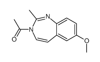 1-(7-methoxy-2-methyl-1,3-benzodiazepin-3-yl)ethanone结构式