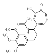 N-[1-(4-hydroxy-3-oxo-1-cyclohepta-1,4,6-trienyl)-3-(3,4,5-trimethoxyphenyl)propyl]acetamide structure