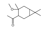 1-(4-methoxy-4,7,7-trimethyl-3-bicyclo[4.1.0]heptanyl)ethanone结构式