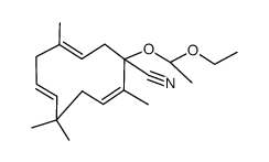 (2Z,6E,9E)-1-(1-ethoxyethoxy)-2,5,5,9-tetramethylcycloundeca-2,6,9-triene-1-carbonitrile Structure