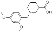 1-(2,4-dimethoxybenzyl)piperidine-3-carboxylic acid structure