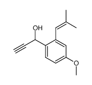 1-(4-methoxy-2-(2-methylprop-1-enyl)phenyl)-prop-2-yn-1-ol Structure