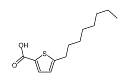5-n-Octylthiophene-2-carboxylic acid结构式