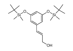 (E)-3-(3,5-bis(tert-butyldimethylsilyloxy)phenyl)-2-propen-1-ol结构式