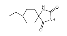 8-Ethyl-1,3-diaza-spiro[4.5]decane-2,4-dione结构式