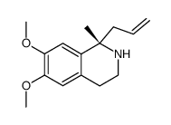 (S)-1-Allyl-6,7-dimethoxy-1-methyl-1,2,3,4-tetrahydro-isoquinoline结构式