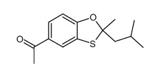 1-(2-isobutyl-2-methylbenzo[d][1,3]oxathiol-5-yl)ethan-1-one结构式