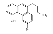 6-(3-aminopropyl)-9-bromo-2H-benzo[h]isoquinolin-1-one结构式