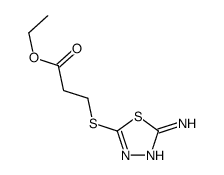 ethyl 3-[(5-amino-1,3,4-thiadiazol-2-yl)sulfanyl]propanoate结构式