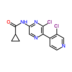 N-[6-Chloro-5-(3-chloro-4-pyridinyl)-2-pyrazinyl]cyclopropanecarboxamide Structure